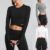 Women Long Sleeve Running Crop Tops