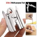 Stainless Steel Multifunctional Camping Keychain Tool