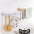 Adjustable Hook Double Suction Towel Rack