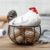 Ceramic Egg Holder Chicken with Wire Basket