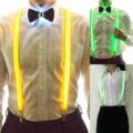 Unisex Led Illuminated Clip-on Suspenders