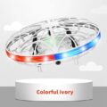 Portable Quadcopter Gesture Sensing Drone with Led Light