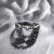 Retro Skull Heart Ring