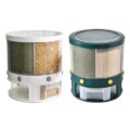 6 Grid Rotating Rice Storage Box Dispenser