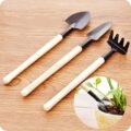 Wooden Mini Balcony Gardening Tool Set