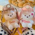 Cute Bear Built-in Straw Water Bottle
