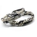 Black Python Skin Leather Bracelets