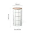 Ceramic Bamboo Cover Kitchen Food Container