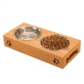 Wooden Pet Food Bowl