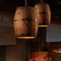 Stylish Designer’s Wooden Barrel Art Pendant Lights Lamps