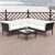 6 PCS Sofa Cushioned Garden Corner Couch Sofa Table Set