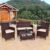 4PCS Outdoor Patio PE Rattan Wicker Coffee Table Shelf Modern Garden Sofa Furniture Set With Cushion