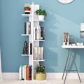 Wooden Modern Open Concept Bookcase with Shelves