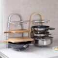 Stainless Steel Pot Lid Rack Spoon Holder