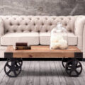 Classical Modern Fashion Wood and Iron Table