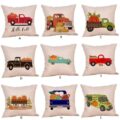 Pumpkin Truck Halloween Fall Pillow Cases