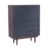Walnut & Gunmetal Grey Tall Sideboard –