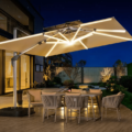 Windproof LED Adjustable Outdoor Umbrella