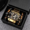 Big Dial Watch Quartz Business Men Gift Set