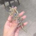 Butterfly Spark Zircon Flower Hairpin