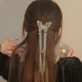 Butterfly Freedom Pearl Tassel Hair Claw