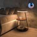 Wireless Charging Wooden Soft Glow Lamp Desk