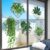 3D Nature Wind Green Plant Wall Sticker