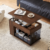 Walnut Wave Elegant Adjustable Rotating Side Table